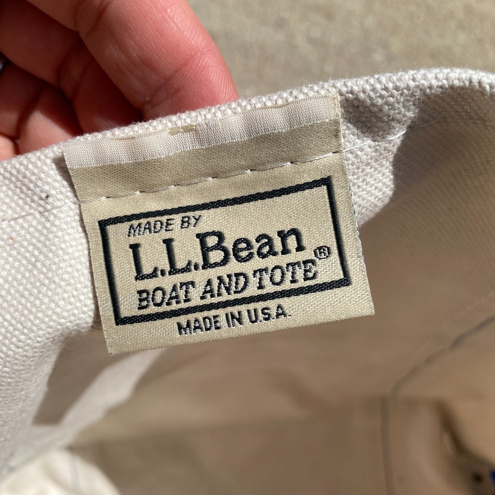 Vintage‎ L.L. Bean Boat and Tote Bag size Medium 14x11x7 Canvas Made in USA - Picture 5 of 10